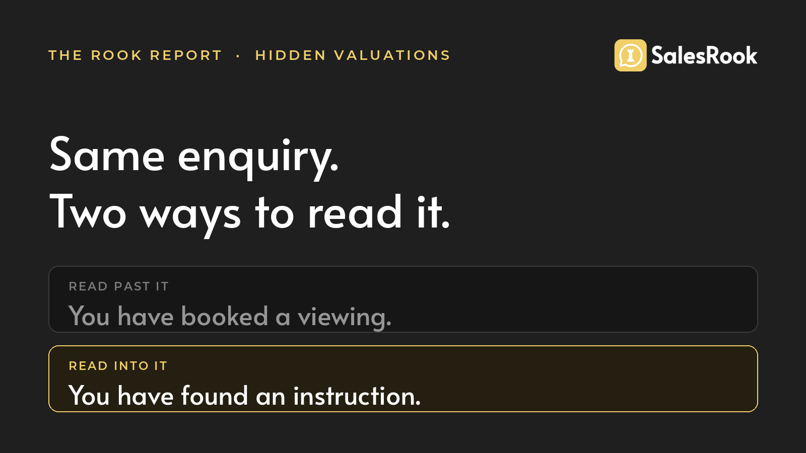 One in Five Buyer Enquiries Is Hiding a Valuation You Never Chased